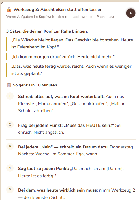 Dein konkreter Fahrplan mit Schritten aus der Mama-Powerbank